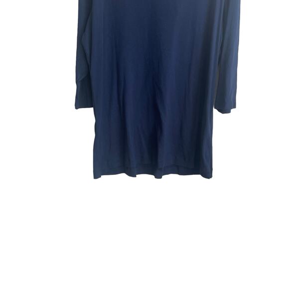 Avenue Women Tunic Top 22/24 Navy 3/4 Sleeve Stretch Cotton Casual Workwear - Picture 6 of 9